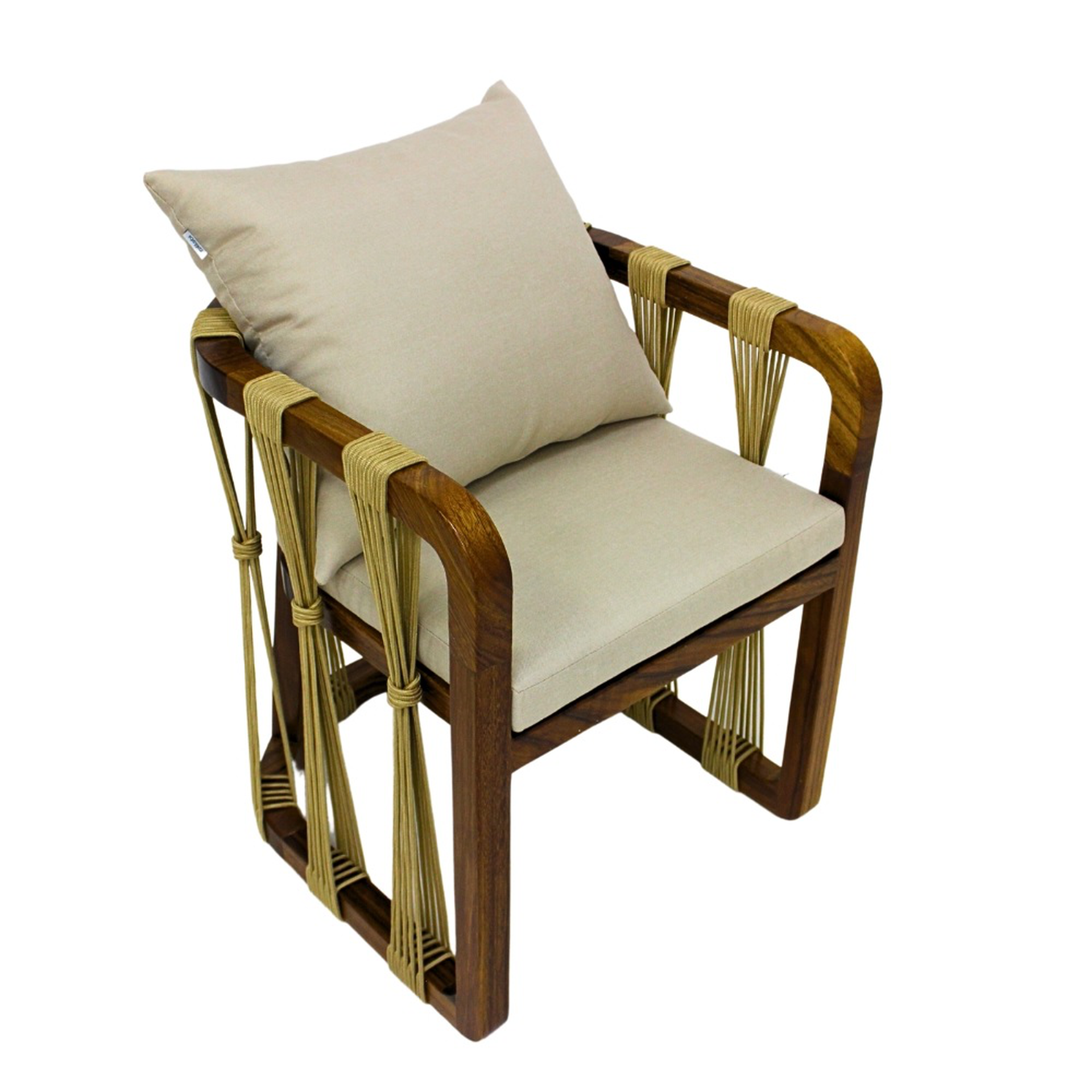 Majahuitas sillon de madera de parota cojineria curri