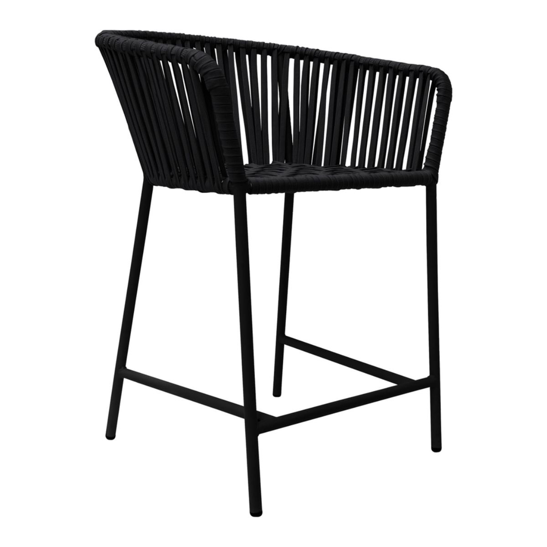 Jalisco banco counter aluminio negro cuerda negra