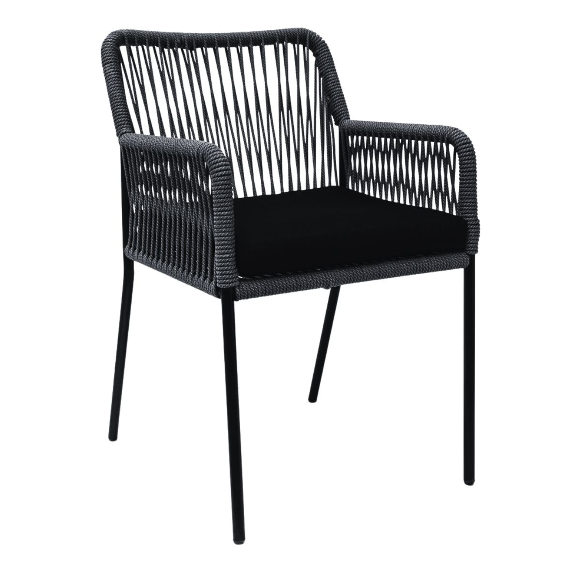 Chapala silla metal negro cuerda negra cojin curri // Pedido especial