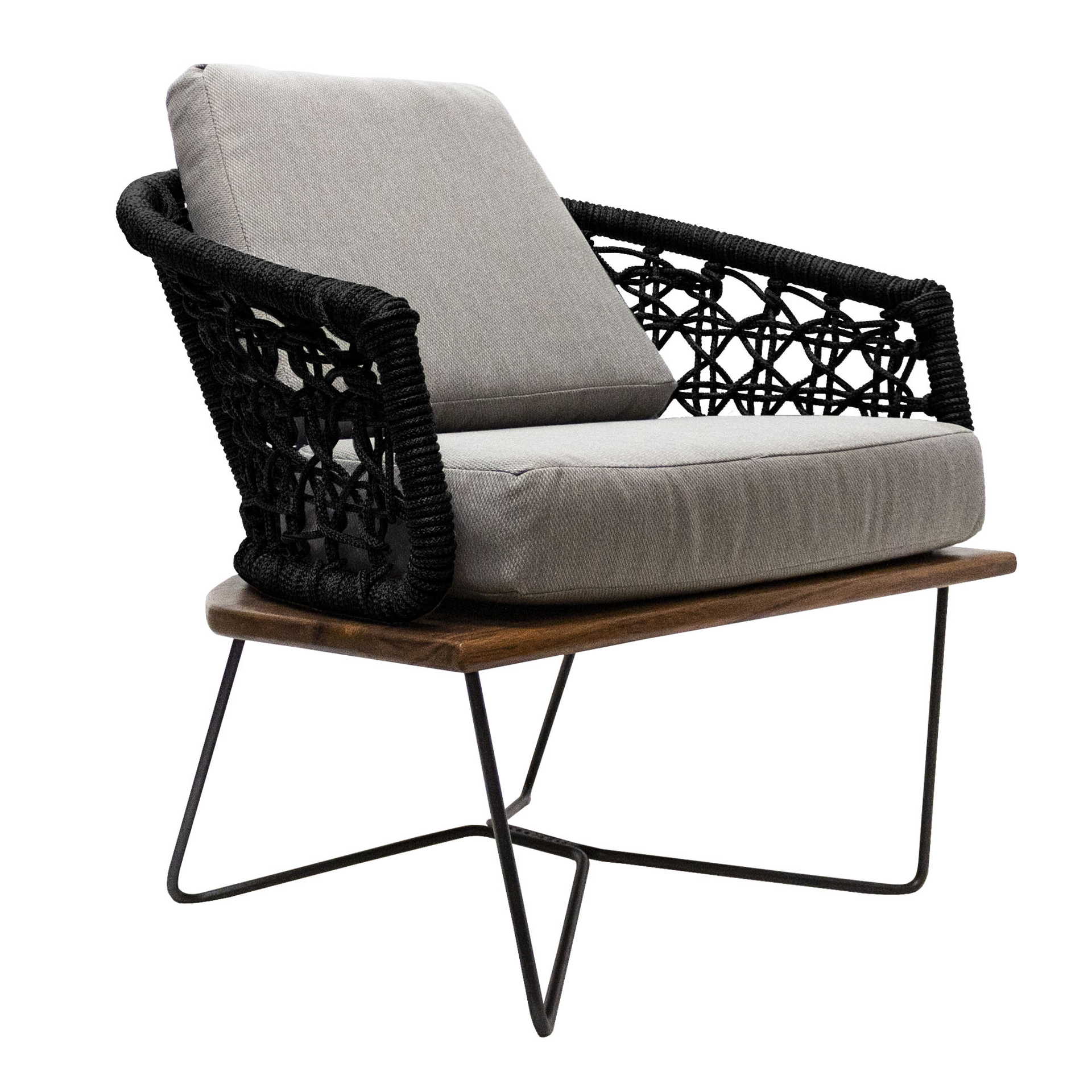 Yelapa sillon cuerda negra cojineria curri // Pedido especial