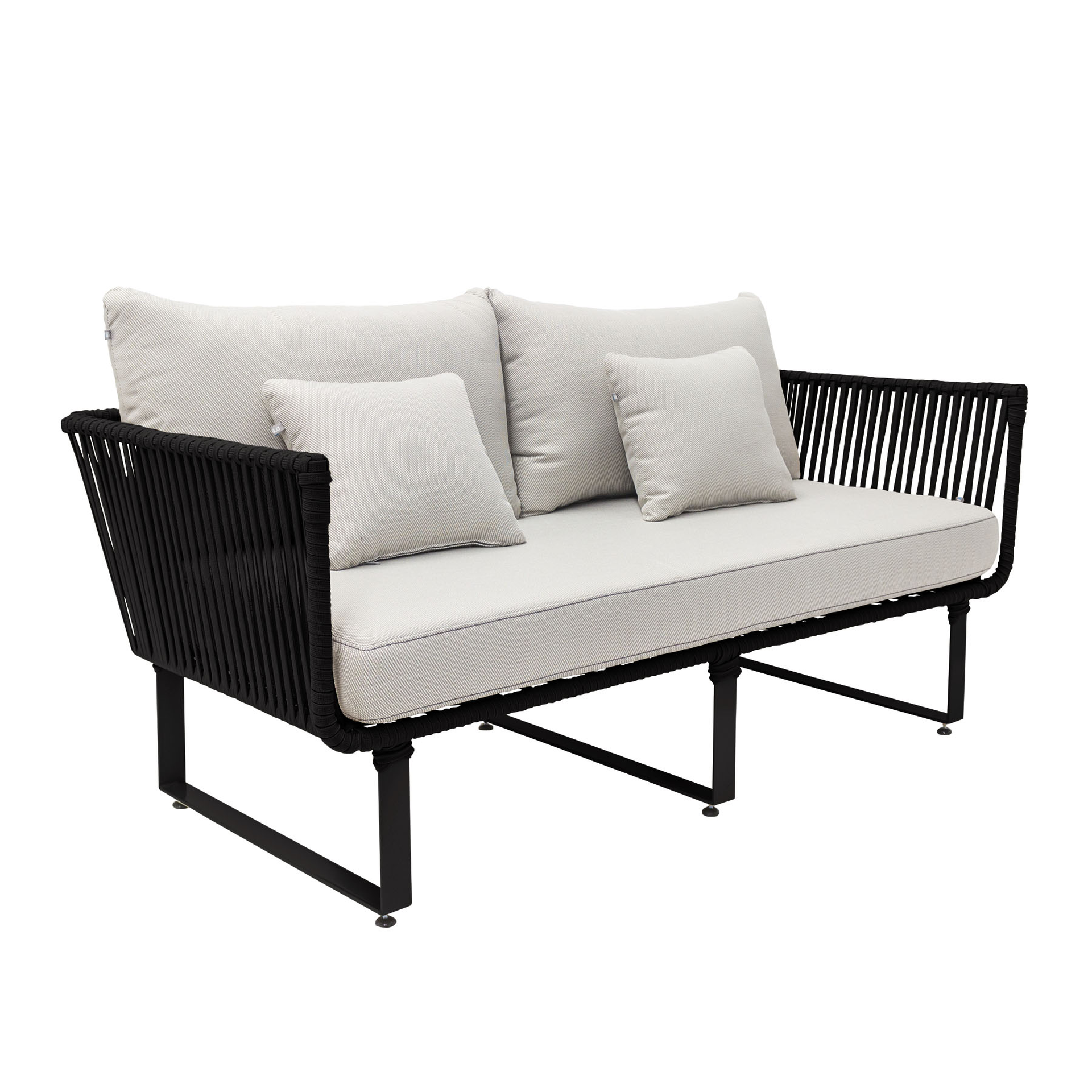 Vallarta love metal negro cuerda negra cojineria curri