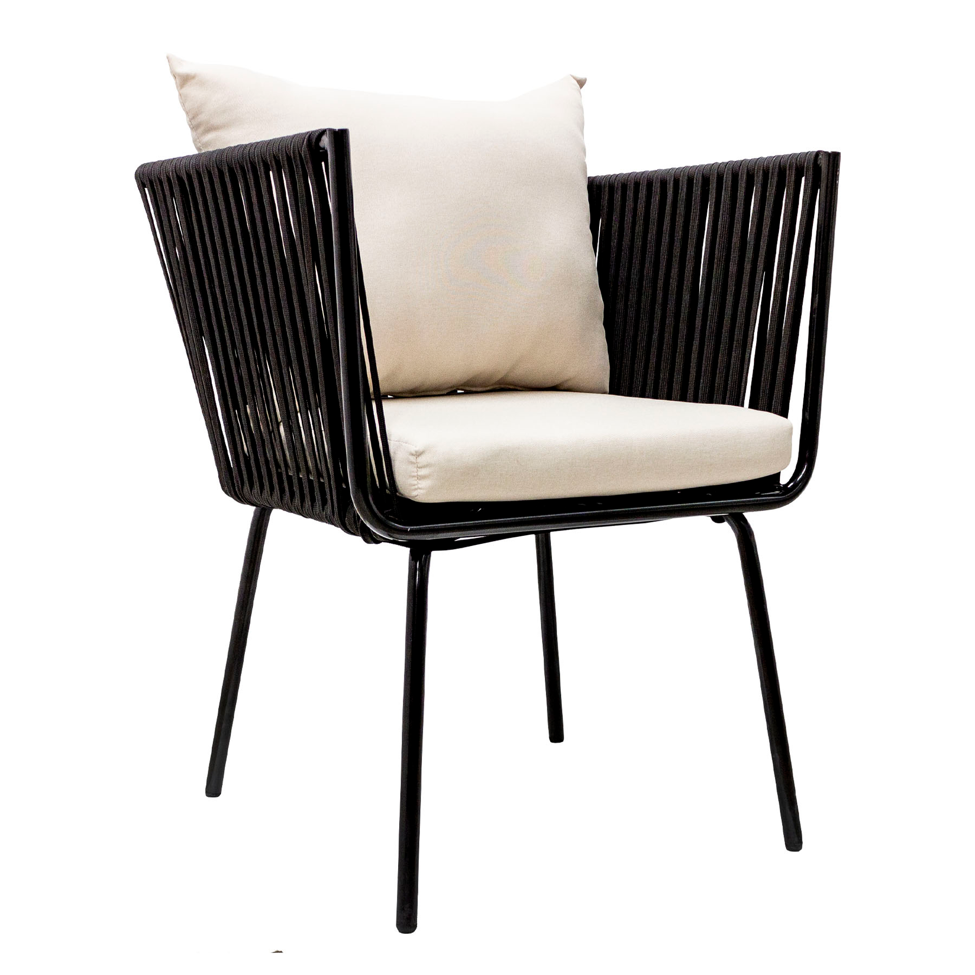 Chetumal silla cuerda gris cojineria curri