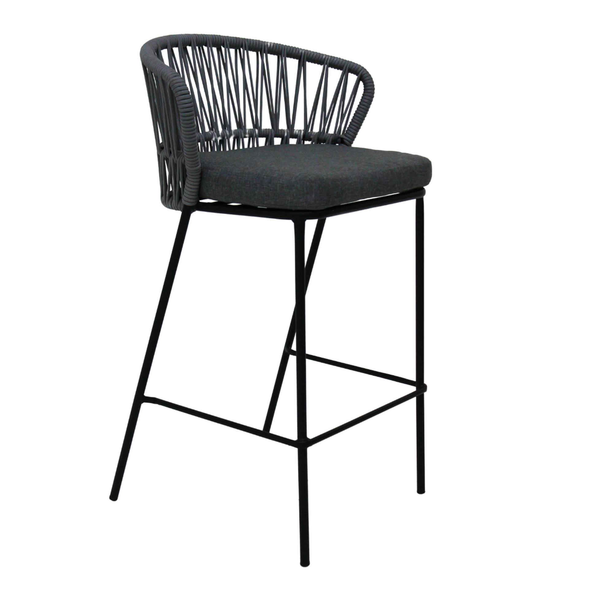 Etzatlan banco estibable metal negro cojin curri