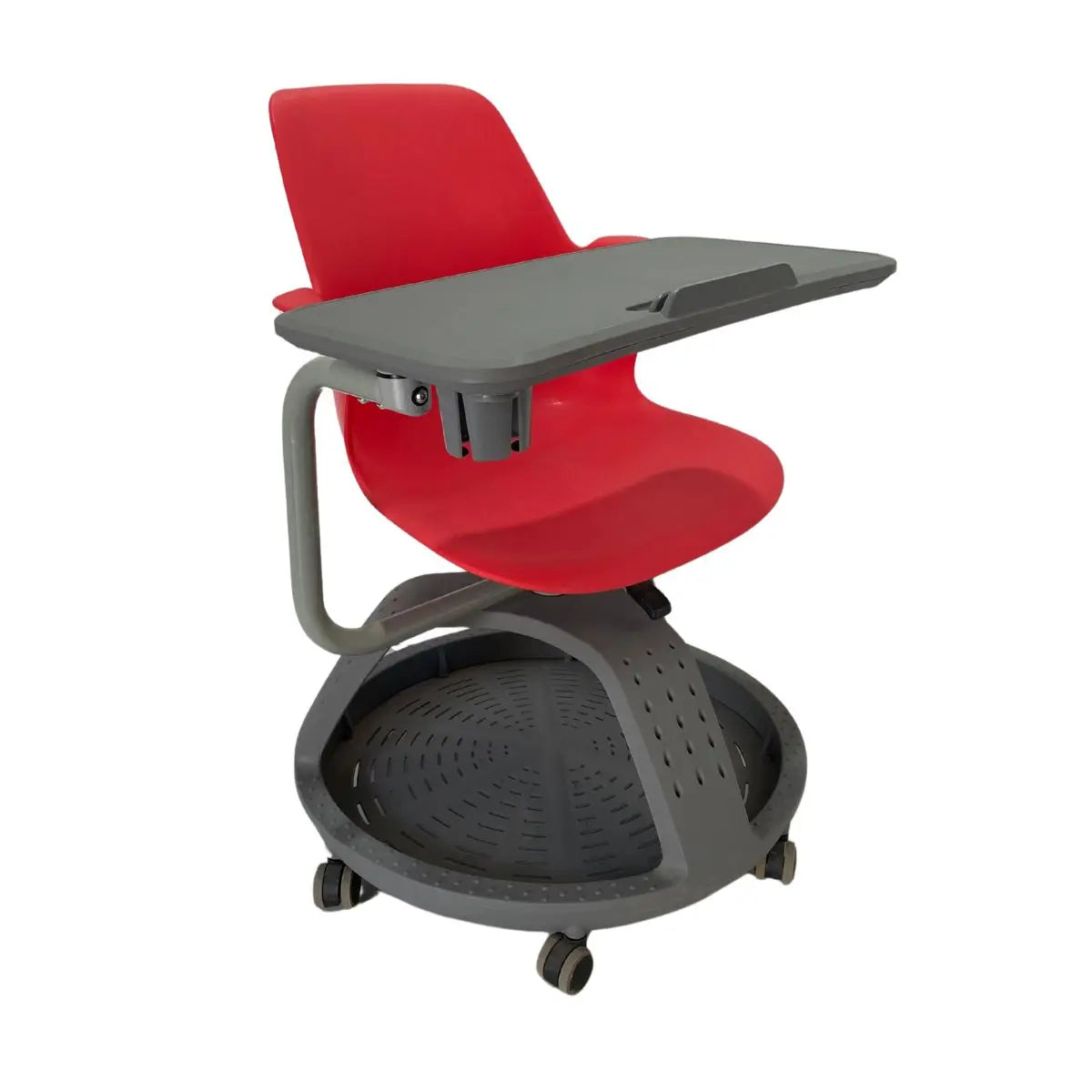 Pupitre mesa banco giratorio con ruedas color roja