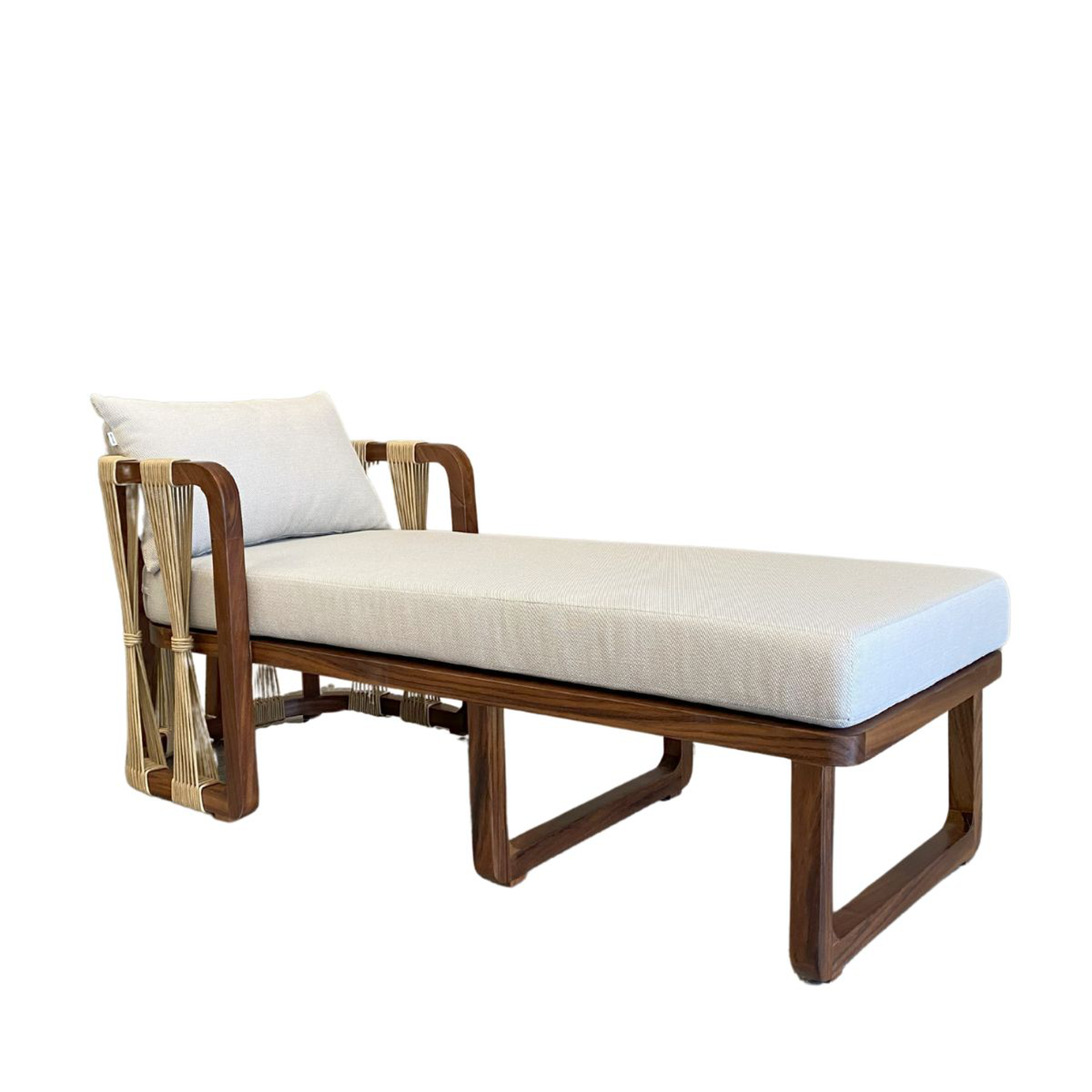 Majahuitas camastro de madera de parota cojineria loneta