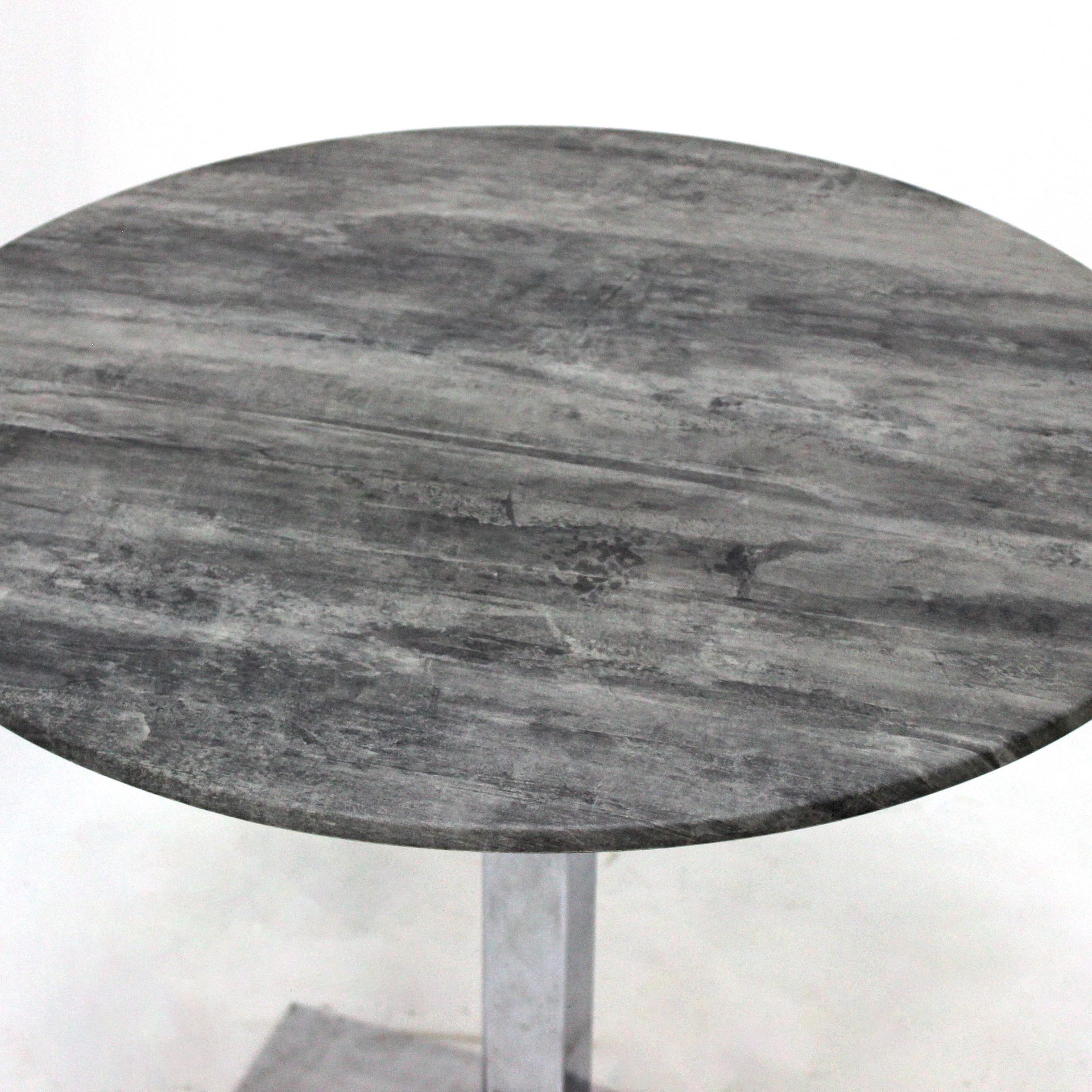 Cubierta melamina encapsulada marmol gris redonda 70x70