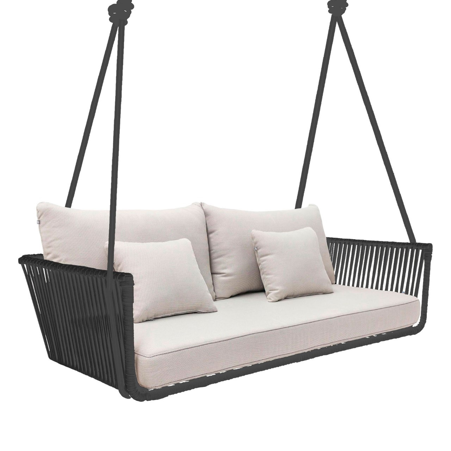 Vallarta columpio love cuerda gris cojineria loneta exterior