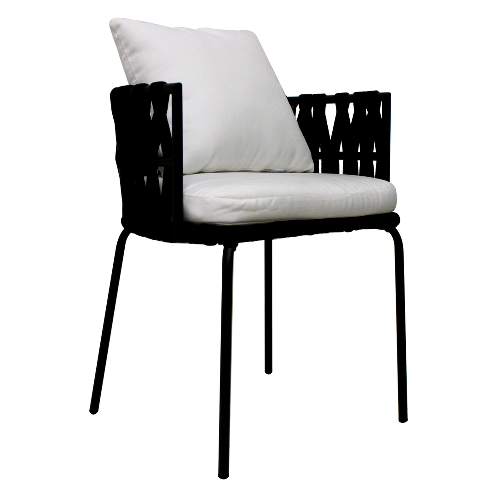 Veracruz silla cuerda negra cojineria curri